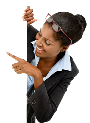 Woman Pointing at HPC Schedule