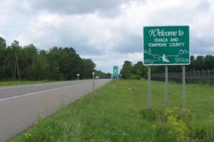 Photo of Tompkins County welcome sign
